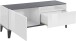 TV-Board >Rovigo< in Weiß Hg. / Schiefer - 120x47x40cm (BxHxT)