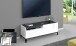 TV-Board >Rovigo< in Weiß Hg. / Schiefer - 120x47x40cm (BxHxT)
