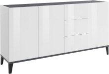 Sideboard >Rovigo< in Weiß Hg. / Schiefer -...
