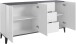 Sideboard >Rovigo< in Weiß Hg. / Schiefer - 160x82x40cm (BxHxT)