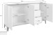 Sideboard >Rovigo< in Weiß Hg. / Schiefer - 160x82x40cm (BxHxT)