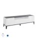TV-Board >Rovigo< in Weiß Hg. / Schiefer - 160x47x40cm (BxHxT)