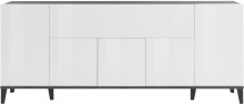 Sideboard >Rovigo< in Weiß Hg. / Schiefer - 200x82x40cm (BxHxT)