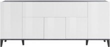 Sideboard >Rovigo< in Weiß Hg. / Schiefer - 200x82x40cm (BxHxT)