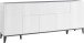 Sideboard >Rovigo< in Weiß Hg. / Schiefer - 200x82x40cm (BxHxT)