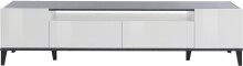 TV-Board >Rovigo< in Weiß Hg. / Schiefer - 200x47x40cm (BxHxT)
