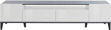 TV-Board >Rovigo< in Weiß Hg. / Schiefer - 200x47x40cm (BxHxT)