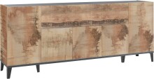 Sideboard >Rovigo< in Pereira Ahorn / Schiefer  -...