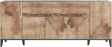 Sideboard >Rovigo< in Pereira Ahorn / Schiefer  - 200x82x40cm (BxHxT)