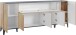 Sideboard >Rovigo< in Pereira Ahorn / Schiefer  - 200x82x40cm (BxHxT)