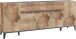 Sideboard >Rovigo< in Pereira Ahorn / Schiefer  - 200x82x40cm (BxHxT)