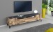 TV-Board >Rovigo< in Pereira Ahorn / Schiefer - 200x47x40cm (BxHxT)