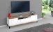 TV-Board >Rovigo< in Weiß Hg. / Pereira Ahorn - 160x47x40cm (BxHxT)