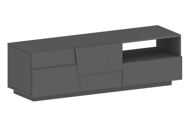 TV-Board >Bitonto< in Anthrazit matt - 150x46x44cm (BxHxT)