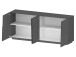Sideboard >Bitonto< in Anthrazit matt - 200x86x44cm (BxHxT)