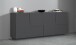 Sideboard >Bitonto< in Anthrazit matt - 200x86x44cm (BxHxT)