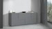Sideboard >Bitonto< in Anthrazit matt - 200x86x44cm (BxHxT)