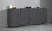 Sideboard >Bitonto< in Anthrazit matt - 200x86x44cm (BxHxT)