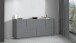 Sideboard >Bitonto< in Anthrazit matt - 200x86x44cm (BxHxT)