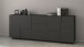 Sideboard >Bitonto< in Anthrazit matt - 200x86x44cm (BxHxT)