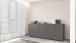Sideboard >Bitonto< in Anthrazit matt - 200x86x44cm (BxHxT)