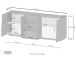 Sideboard >Bitonto< in Anthrazit matt - 200x86x44cm (BxHxT)