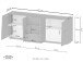 Sideboard >Bitonto< in Anthrazit matt - 200x86x44cm (BxHxT)