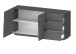 Sideboard >Bitonto< in Anthrazit matt - 180x86x44cm (BxHxT)
