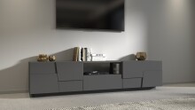 TV-Board >Bitonto< in Anthrazit matt - 220x46x44cm (BxHxT)
