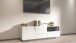 TV-Board >Bitonto< in Weiß Hochglanz - 150x46x44cm (BxHxT)