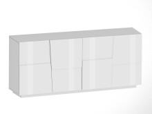 Sideboard >Bitonto< in Weiß Hochglanz -...