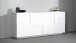 Sideboard >Bitonto< in Weiß Hochglanz - 200x86x44cm (BxHxT)