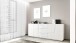 Sideboard >Bitonto< in Weiß Hochglanz - 200x86x44cm (BxHxT)
