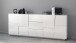 Sideboard >Bitonto< in Weiß Hochglanz - 200x86x44cm (BxHxT)