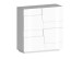 Hochkommode >Bitonto< in Weiß Hochglanz - 120x126x44cm (BxHxT)