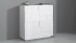 Hochkommode >Bitonto< in Weiß Hochglanz - 120x126x44cm (BxHxT)