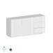 Sideboard >Bitonto< in Weiß Hochglanz - 180x86x44cm (BxHxT)