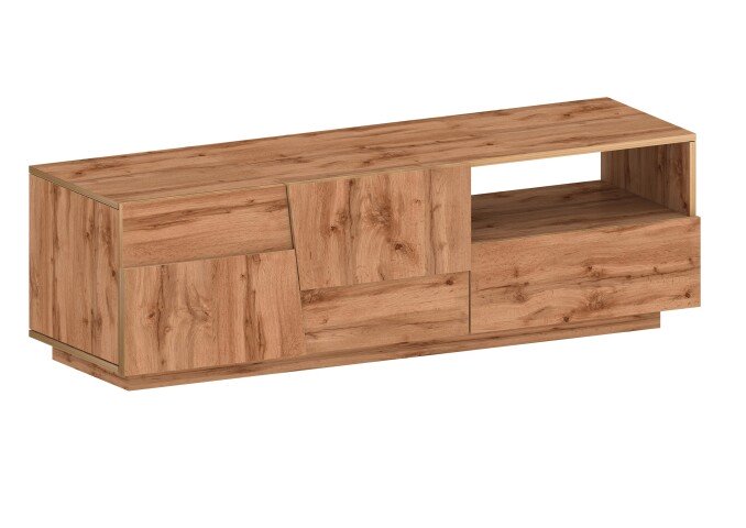 TV-Board >Bitonto< in Wotan Eiche Dekor - 150x46x44cm (BxHxT)