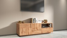 TV-Board >Bitonto< in Wotan Eiche Dekor - 150x46x44cm (BxHxT)