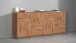 Sideboard >Bitonto< in Wotan Eiche Dekor - 200x86x44cm (BxHxT)
