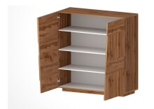 Hochkommode >Bitonto< in Wotan Eiche Dekor - 120x126x44cm (BxHxT)