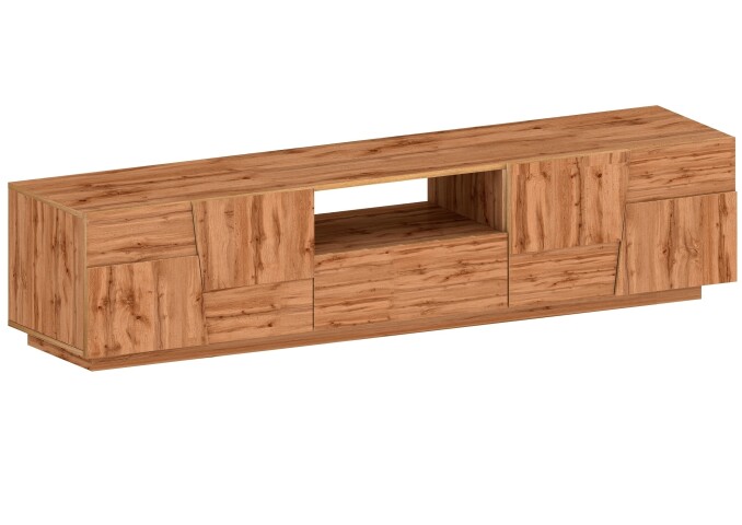 TV-Board >Bitonto< in Wotan Eiche Dekor - 220x46x44cm (BxHxT)