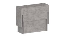 Essbank >Pachino< (2er-Set) in Bronx Beton - 66/290x45x25cm (BxHxT)