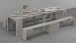 Essbank >Pachino< (2er-Set) in Bronx Beton - 66/290x45x25cm (BxHxT)