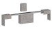 Essbank >Pachino< (2er-Set) in Bronx Beton - 66/290x45x25cm (BxHxT)