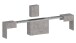 Essbank >Pachino< in Bronx Beton  - 66/290x45x25cm (BxHxT)