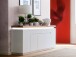 Sideboard >Lisa< in Weiß matt aus Massivholz - 200x81x40cm (BxHxT)