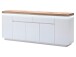 Sideboard >Lisa< in Weiß matt aus Massivholz - 200x81x40cm (BxHxT)