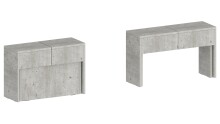 Essbank >Pachino< (2er-Set
) in Beton - 66/290x45x25cm (BxHxT)