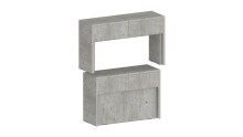 Essbank >Pachino< (2er-Set
) in Beton - 66/290x45x25cm (BxHxT)